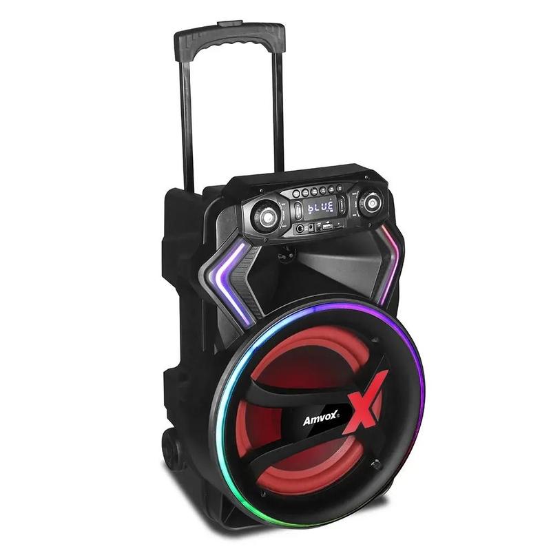 Caixa de som amvox 650w rms aca 650 gladiador x preto bivolt